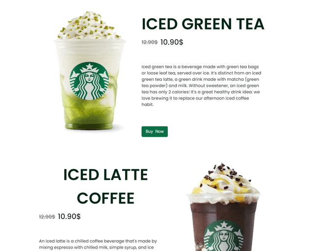 Coffee Store Landing Page for Midterm